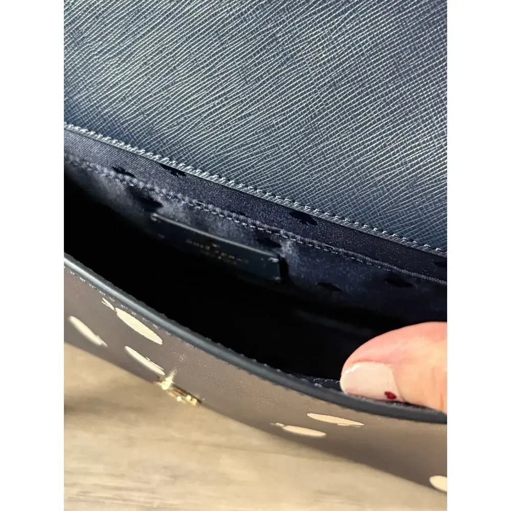 NEW Kate Spade‎ Apple Carson Orchard Convertible Crossbody Bag Navy Leather